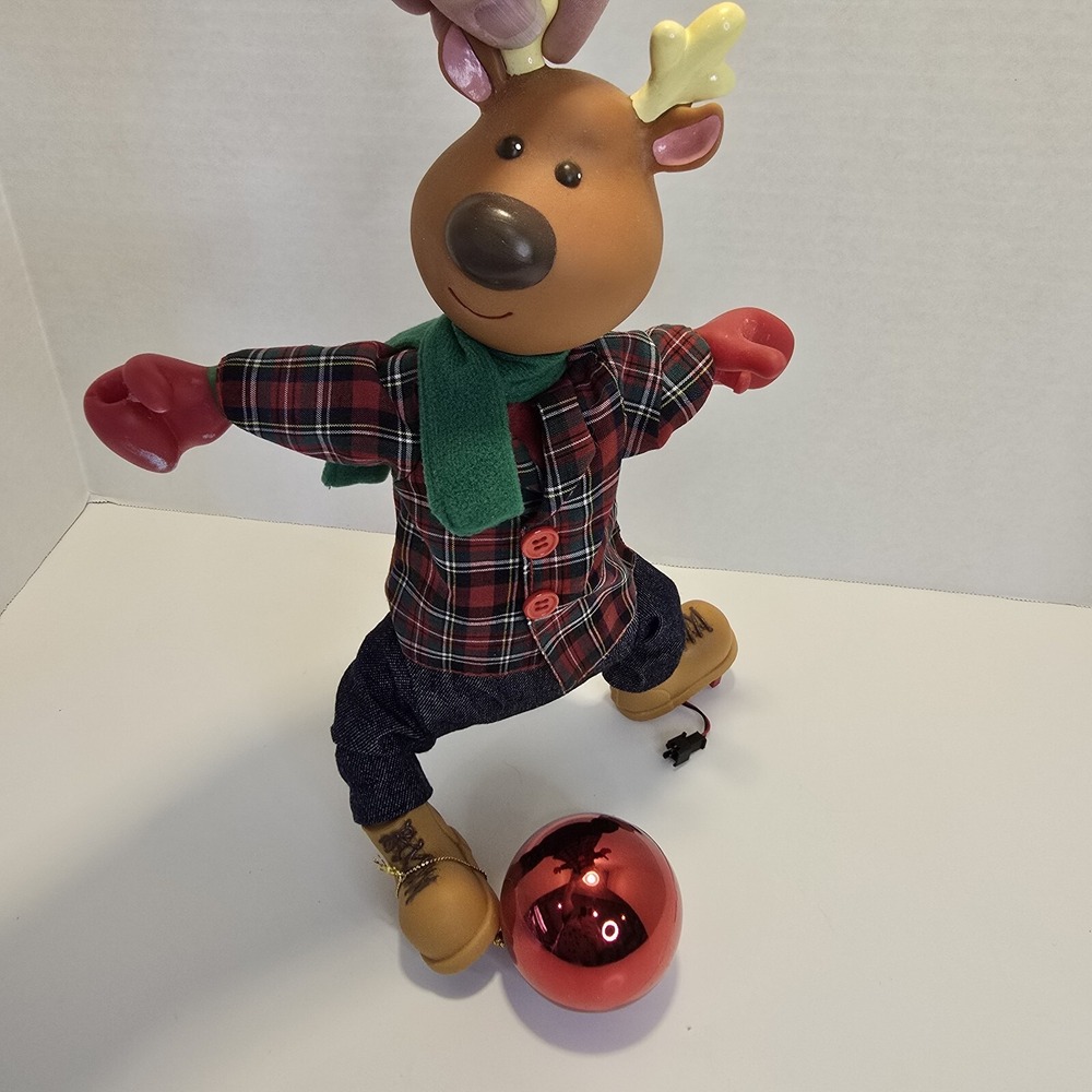1994‎ Mr. Christmas Santa's Tree Trimmers Animated Ladder Reindeer Replacement